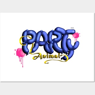 Party Animal Graffiti Posters and Art